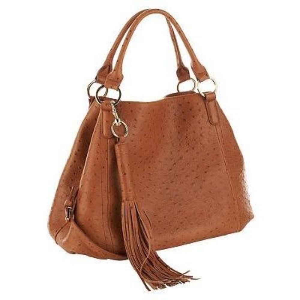 GILI Roma 2 Leather Ostrich Bag